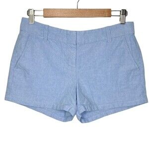 J. Crew Factory Shorts sz 2 * Classic Blue Coastal Oxford Preppy Style Pockets